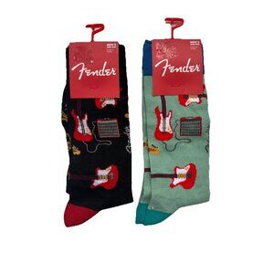 2 Pack Official Merchandise Novelty Fender Socks, Men's Size U.S 7-12 NWT